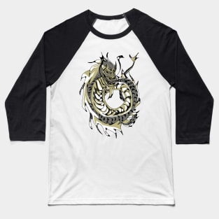 Chinese Gold Dragon Baseball T-Shirt